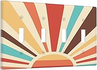 Vista 134 de Cubierta de interruptor de luz de palanca de hojas tropicales negras y doradas, hoja de palmera, decoración de 1 cuadrilla, placa frontal eléctrica