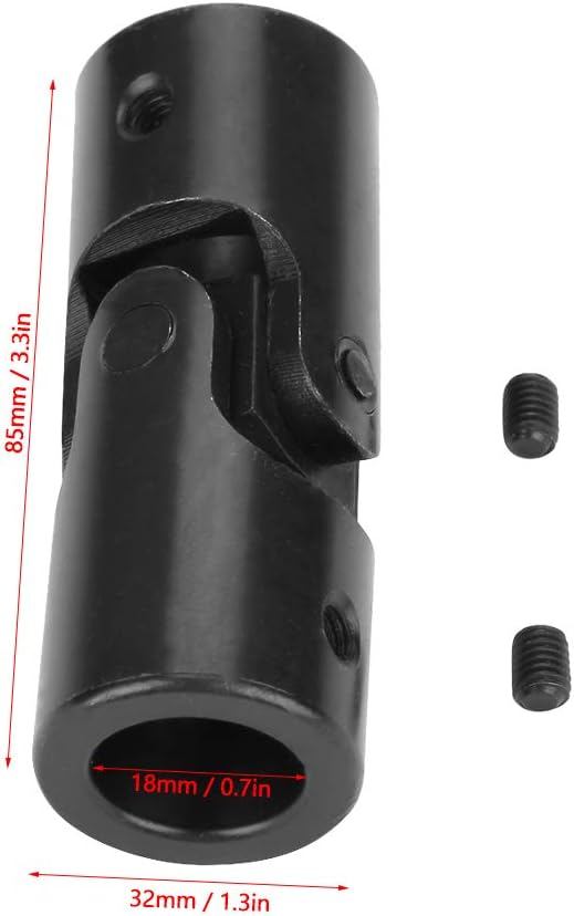 Universal Joint, 18mm to 32mm Rotatable Universal Joint Shaft Coupling Metal Motor Connector Coupler with Screws for RC Boat Car