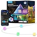 Govee Permanent Outdoor Lights, Smart RGBIC Outdoor Lights with 75 Scene Modes, 50ft with 36 LED Christmas Lights, IP67 Waterproof for Christmas Decorations, Work with Alexa, Google Assistant, White