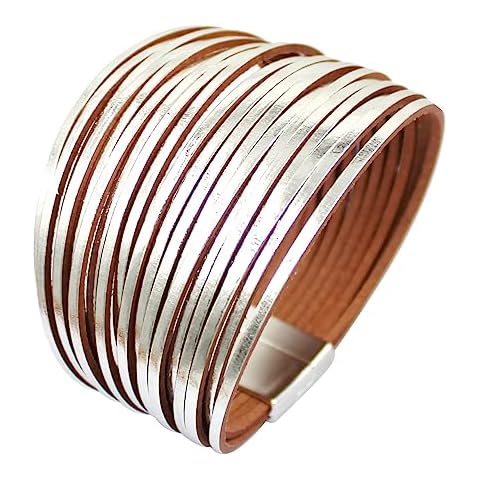 P Ammy Fashion Multi-layer Leather Wrap Bracelet Cover