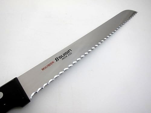 Miniatura 2 de Houcho. com Suisin Inox Serie de cuchillos de estilo occidental, genuino Sakai-fabricado, cuchillo de pan de acero Inox de 9.8" (250 mm)