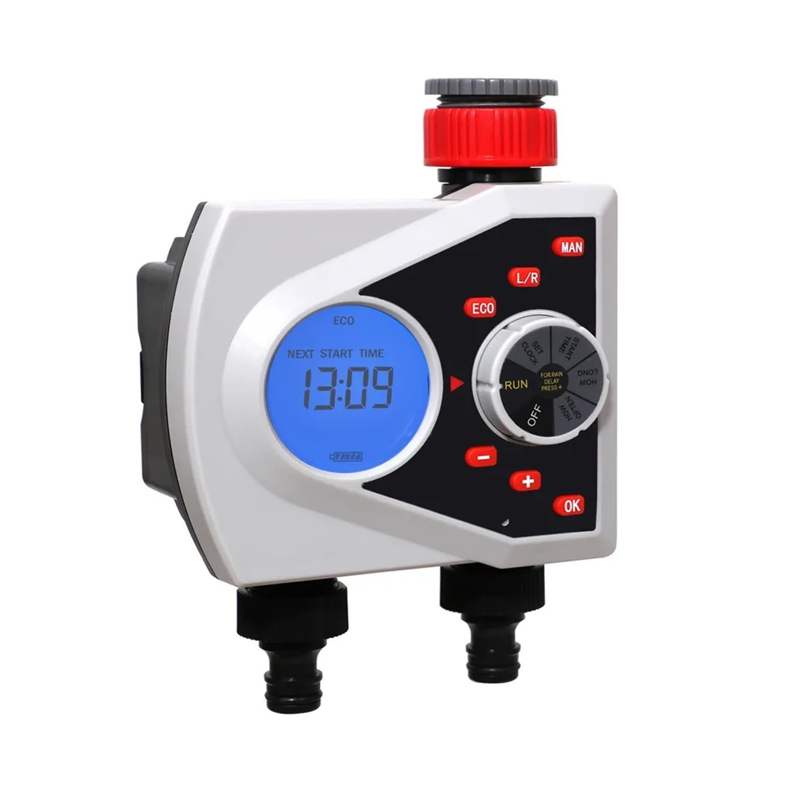 ATGOGKOWH Two Outlets Garden Automatic Watering Timer, Digital Electronic Solenoid Valve Sprinkler Irrigation Controller System