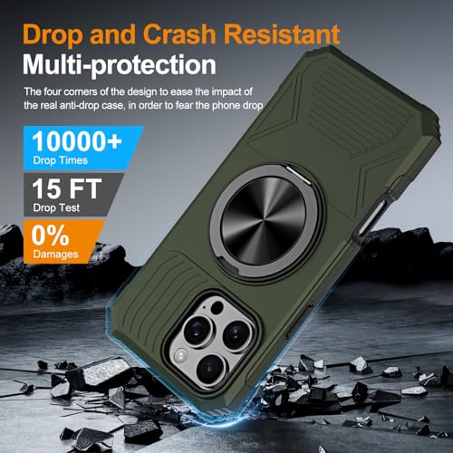 Coque iPhone 13 Pro Max azur en silicone rigide avec anneau magnétique intégré
