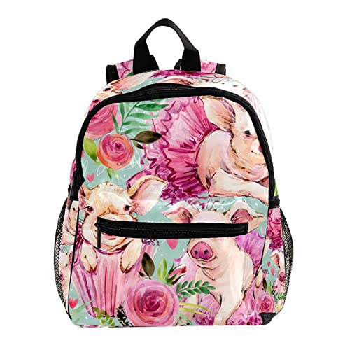 Sac à dos pour garçons et filles floral 30,5 cm multicolore pour l'école