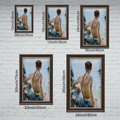 Impression sur toile Beach Study habille un mur vide de bureau cadre inclus - 2