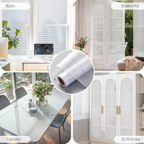 Lifetree Fensterfolie Nadelstreifen Blickdicht Sichtschutzfolie, 44.5x400cm – Ansicht 5