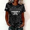 Women's Casual Pullover T-Shirt Print Crew Neck Short Sleeve, black, S #2