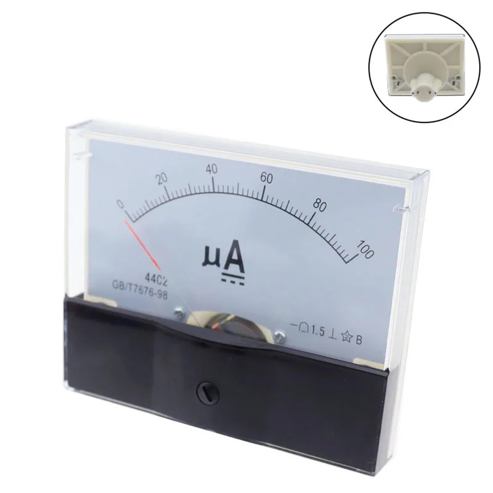 1 pz 44C2-A 0-50uA 100uA 500uA Misuratore di corrente micro-amperometro analogico di classe 1.5(100UA)