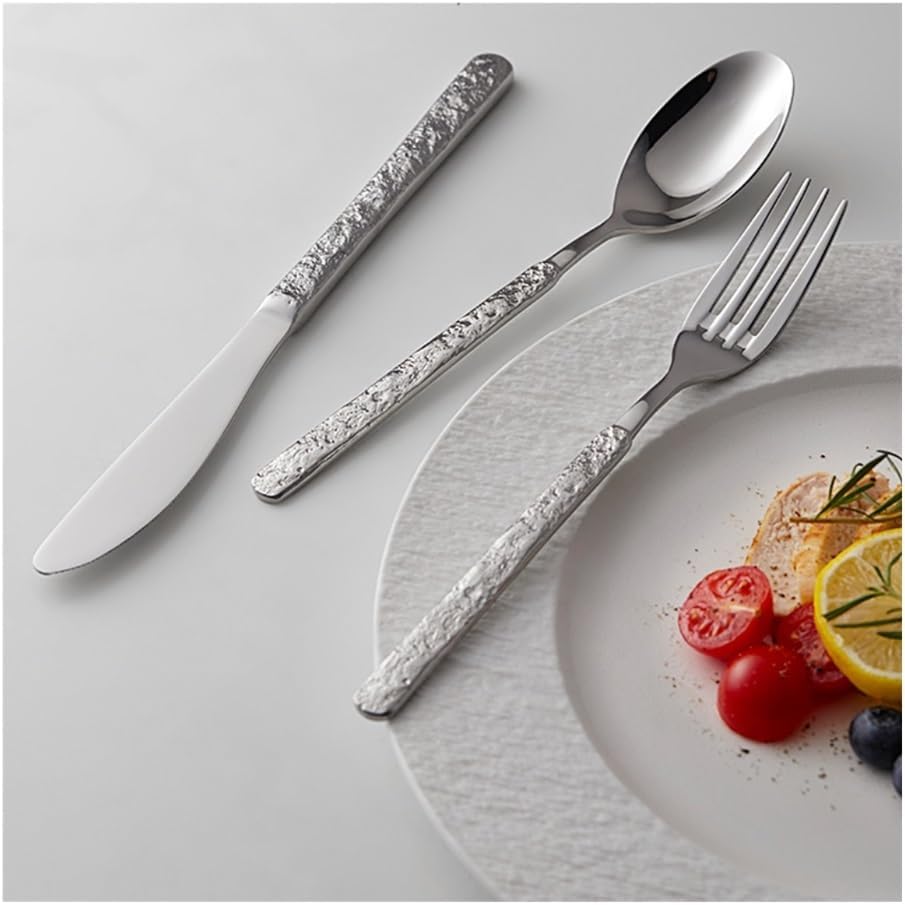 Cooking Spoons 3pcs 304 Stainless Steel Knife, Fork and Spoon, Serving Spoon
