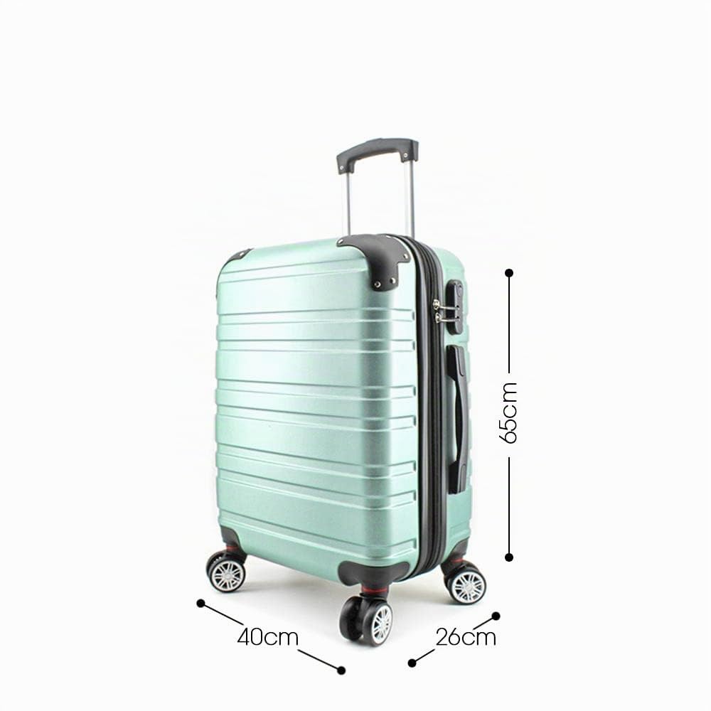 MODELISA - Maleta De Equipaje Avión Polipropileno 4 Ruedas Giratoria Cierre Cremallera con Candado Combinación Asa Telescópica 24'' 60X40X26cm, 70L, 3.02kg (M, Verde)