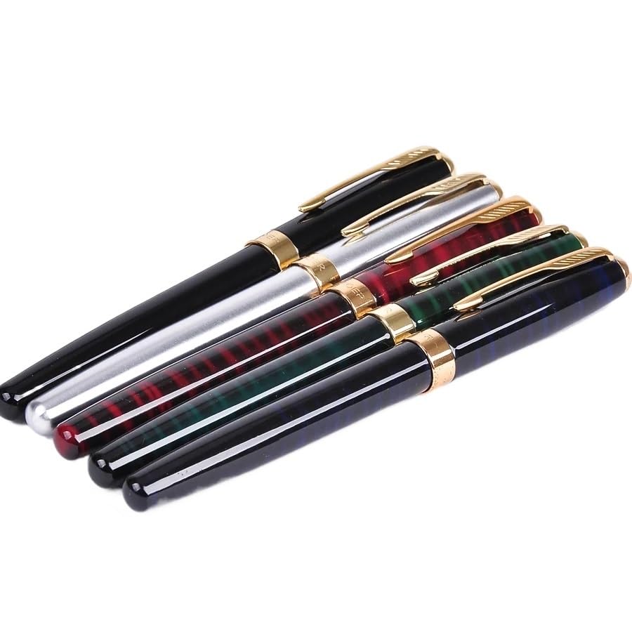 Stylo-plume en métal noir et rouge élégant de qualité supérieure