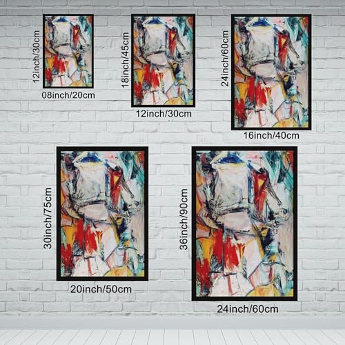 Impression sur toile Interchange Willem De Kooning - Tableau déco salon et bureau 40x61 cm - 2