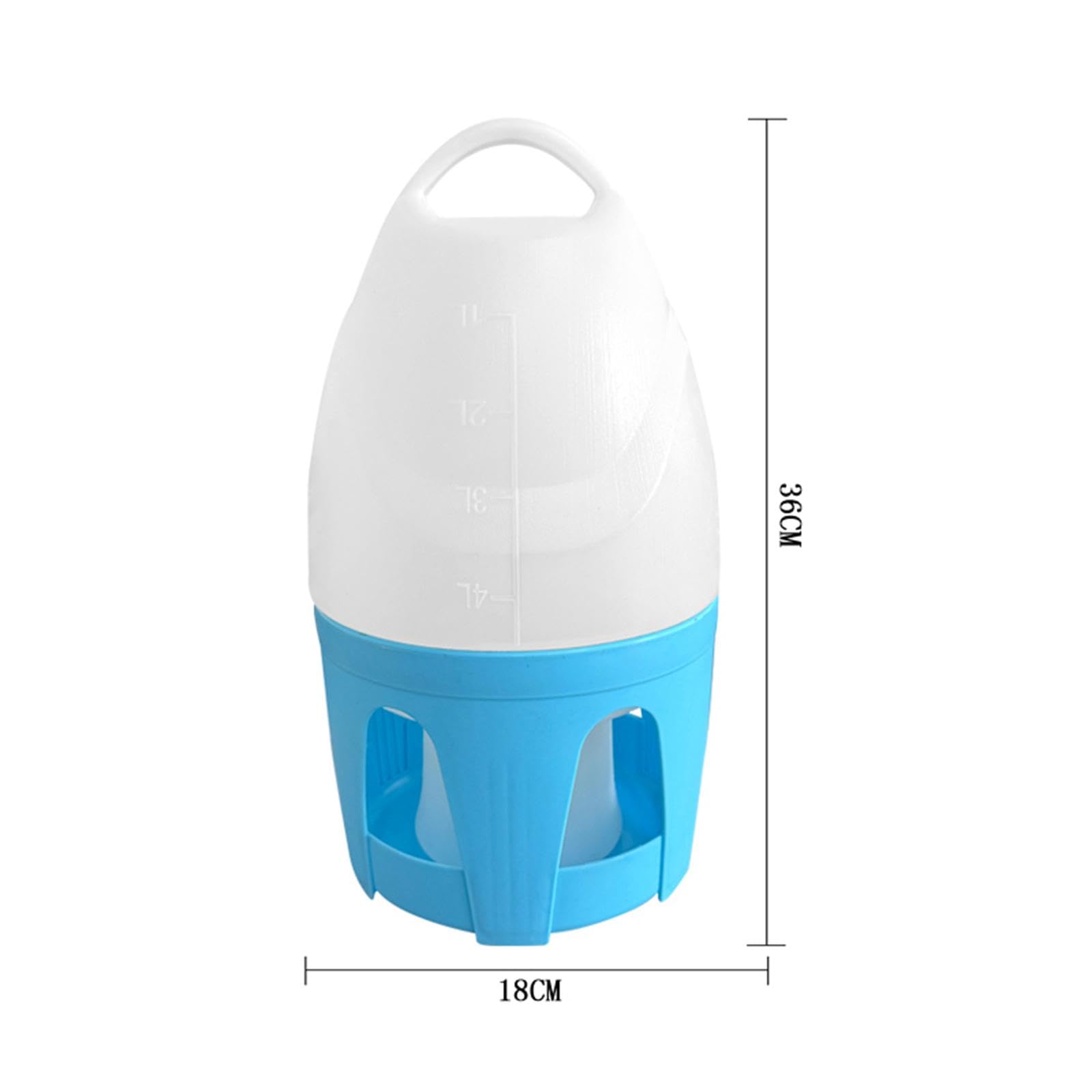 F Fityle Abreuvoir Automatique à Oiseaux Distributeur Portable avec Poignée Récipient Grande Capacité Matériau Solide Convient pour Cages Oiseaux Maison, 6 L