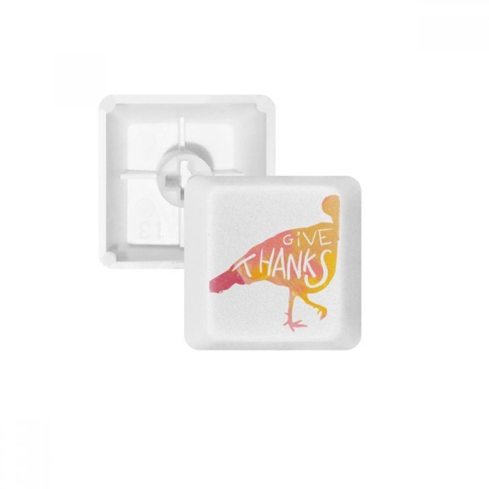 Keycap PBT Thanksgiving pour clavier mécanique cadeau original aquarelle R3 - 4