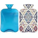 Matériau de qualité supérieure : la bouillotte est fabriquée en PVC de haute qualité, la housse est fabriquée en polyester. Par rapport aux sacs d'eau chaude traditionnels en caoutchouc, celle-ci est plus durable et plus durable, peut garder l'eau chaude et froide pendant 6 à 8 heures