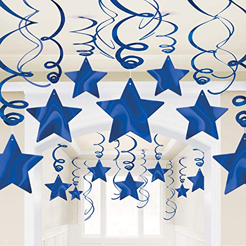 Blue Mega Value Pack Star Swirl Decorations (30) Party Supplies