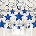 Amscan Bright Shooting Star Swirl Decorations Mega Value Pack, Blue