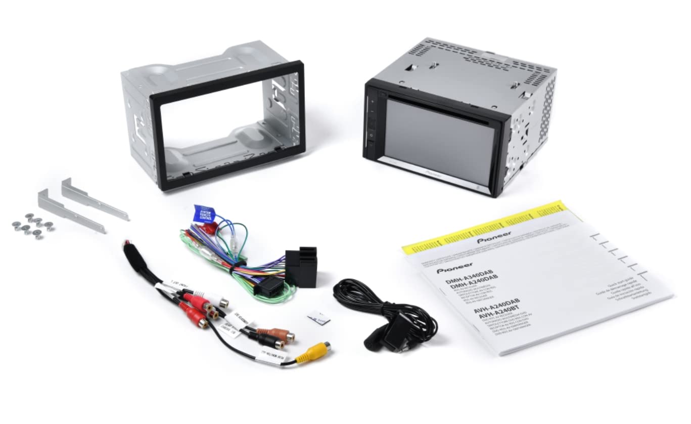 Pioneer AVH-A240BT Stacja Multimedialna, Czarny, ‎18 x 16.5 x 11.8 cm; 2.61 kg
