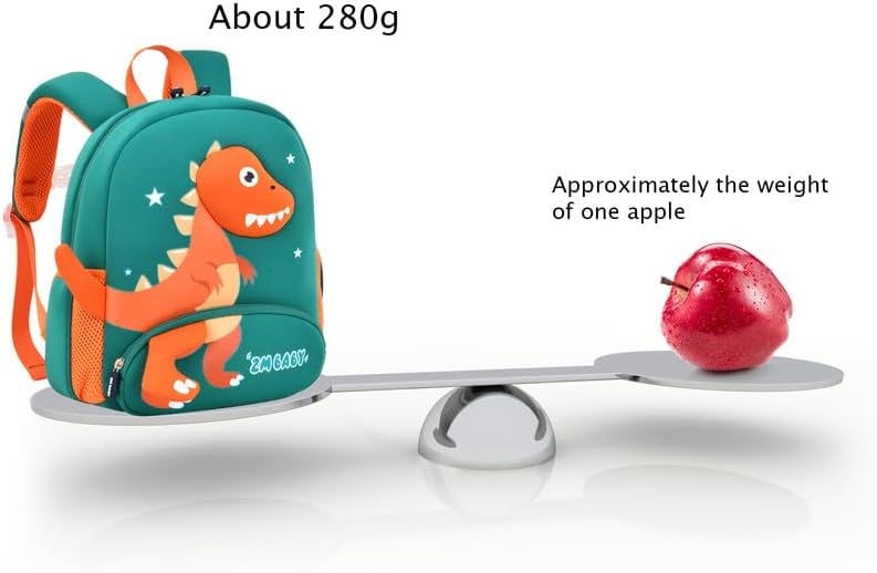 Padgene Toddler Backpacks Kids Preschool Backpack Waterproof Neoprene Animal Schoolbag Lunch backpack 3D Cartoon Mini Travel Bag for Boys Girls Ages 3-5 - Image 4