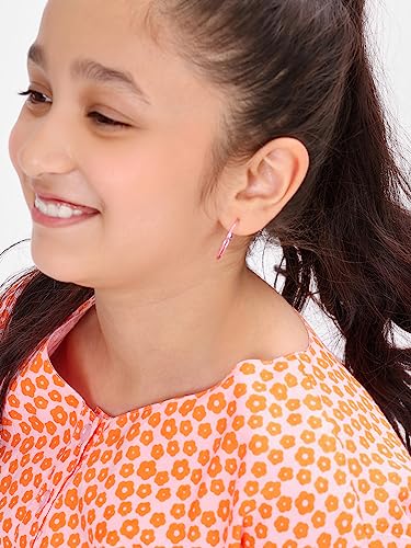 Image of BONKIDS Girl's Cotton Asymmetrical Knee-Length Dresses
