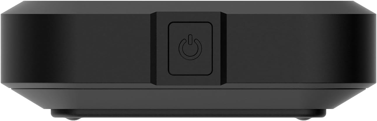 Side view of the Sonim Zenith H100 Mobile Wi-Fi Hotspot, highlighting the power button.