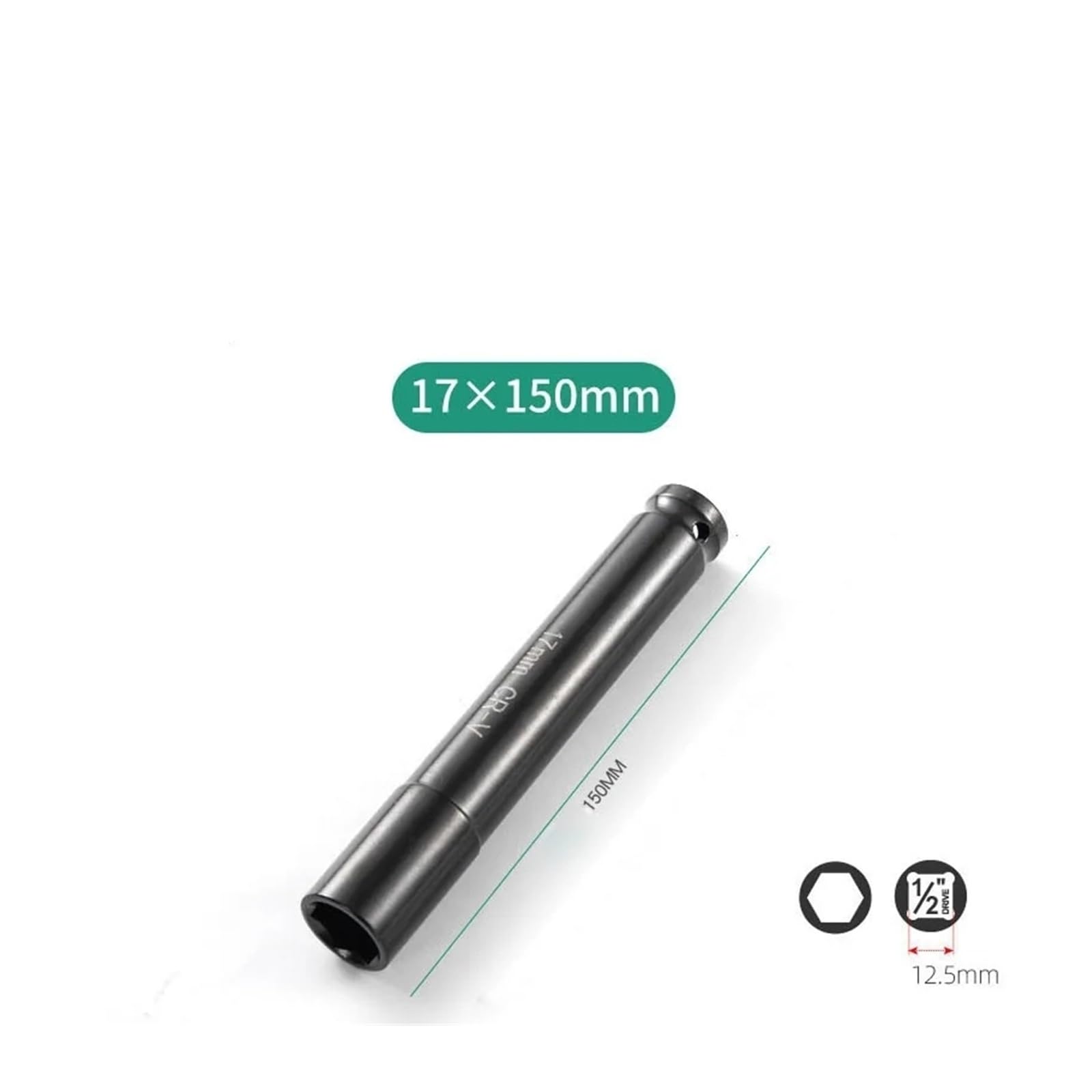 150 mm lungo punta profonda chiave a bussola adattatore 0,5 pollici