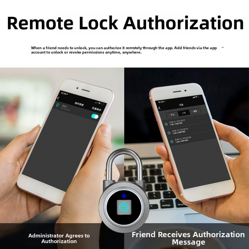 Cadenas intelligent étanche IP65 avec contrôle par application bleu - 6