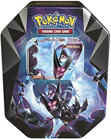 Pokemon TCG: 2018 Spring Dawn Wings NECROZMA Purple TIN- Dawn Wings - 4 Booster Packs with 1 GX Card of Dawn Wings Necrozma-GX