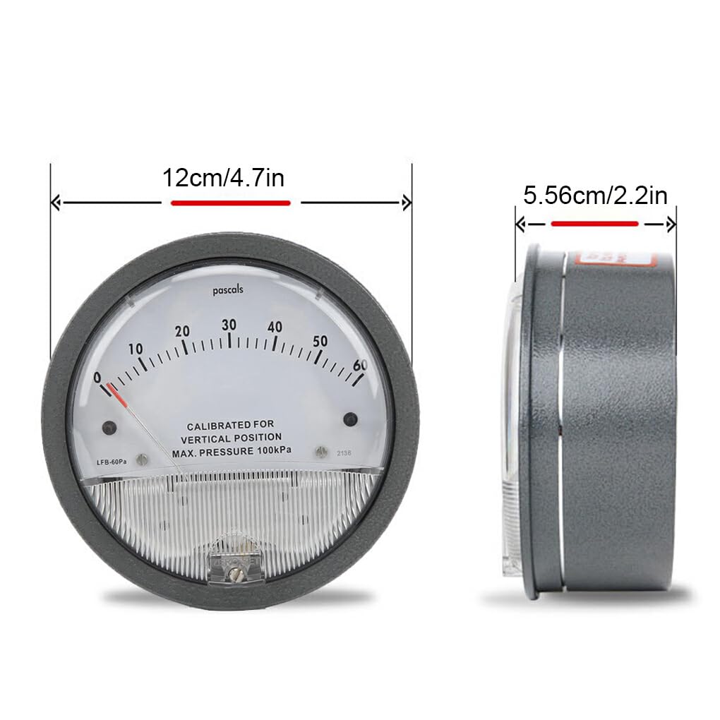 ABS Differenzdruckmessgerät, Manometer, Differenzdruckmessgerät, gefilterte Differenzdruckmessgeräte, 30Pa +30Pa