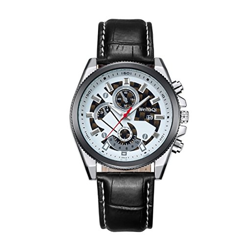 Montre Quartz Poignet Mens Watch LULI en Cuir pour le Style Casual Chic