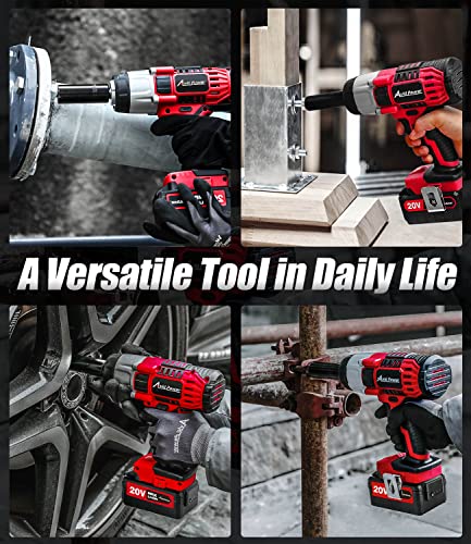 Cordless Impact Wrench for DIY Enthusiasts: Max Torque 330 ft lbs, 3.0A Li-ion Battery and Fast Charger