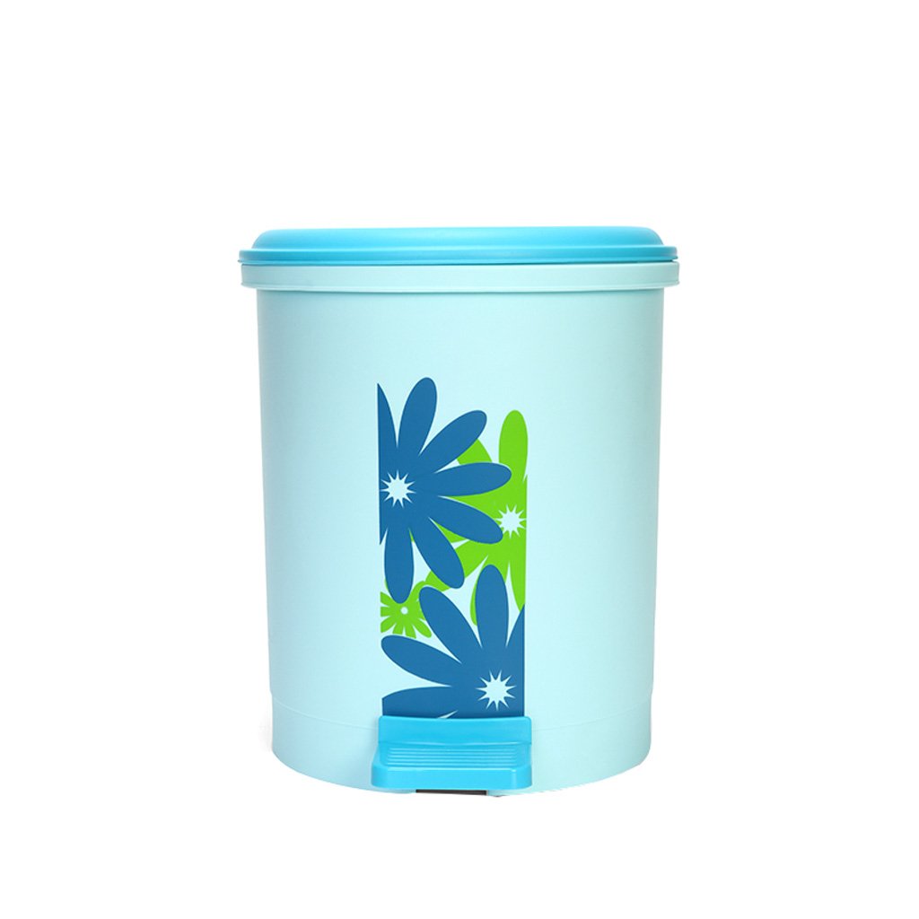 Portable Living Room Foot Trash can Plastic Non-Slip Detachable Inner Barrel Kitchen Trash can 9.6L Can Recycler (Color : D) (B)