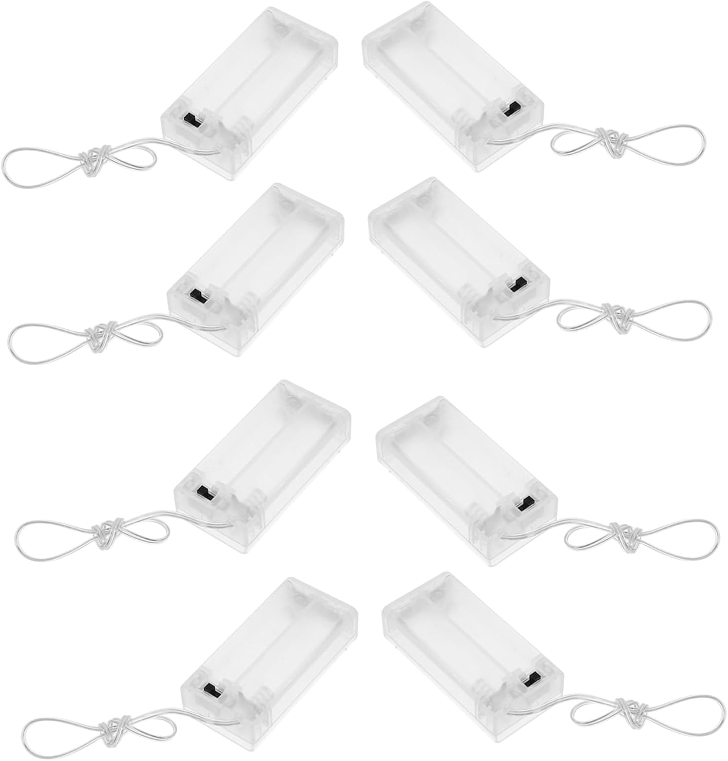 BESTonZON 40pcs Aa Battery Holders Switch for String Lights Easy to Install Wear-Resistant Battery Case for Outdoor Use Compatibility for String Light Designs