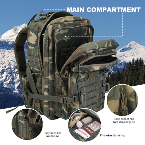 Mochila táctica Hannibal 45L para camping y trekking miniatura 3