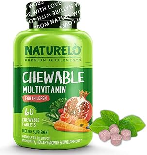 NATURELO Chewable Multivitamin for Children - with Natural Vitamins, Whole Food Minerals, Organic