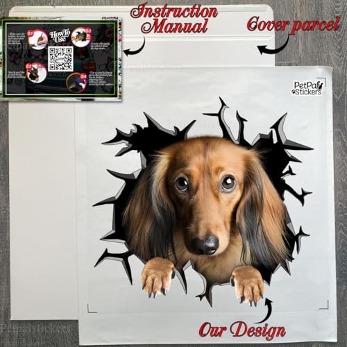 Image of Cute Dog Stickers for Car Window Decals Waterproof Funny Sticker (Dachshund Stickers)