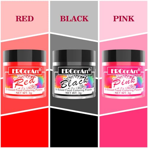Image of Oil Based Food Coloring Powder for Chocolate - 3 Colors Vibrant Edible Food Dye, Food Coloring Powder for Oil Based, Cake Decorating, Chocolate Melts,Candy Melts, DIY Crafts - 9 Gram