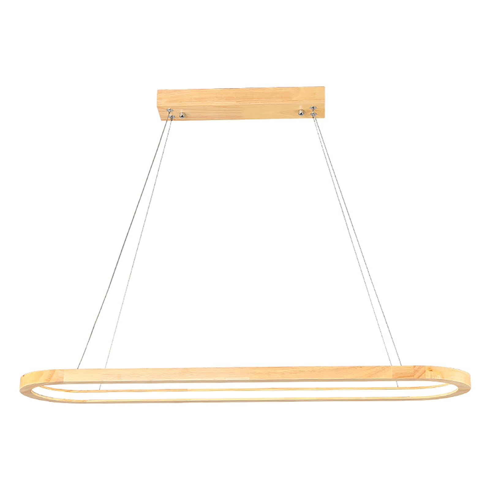 Lustre suspendu en chêne massif moderne, luminaire haut de gamme de 90 cm