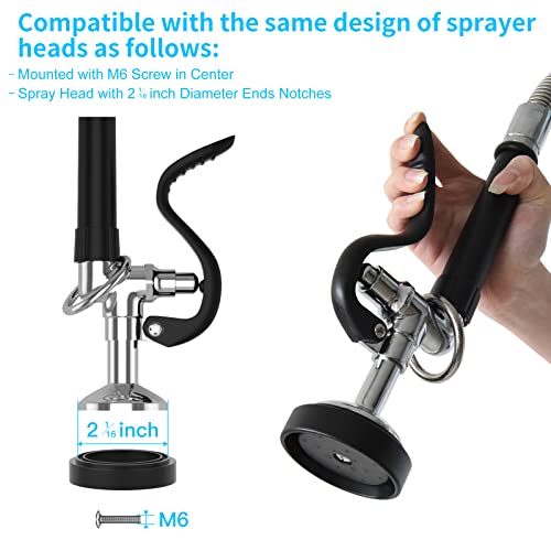Jzbrain Commercial Pre-Rinse Spray Valve Head Repair Kit 1.42 Gpm High Pressure Spray Face Bumper And Screw Replacement Part For Commercial Sink Sprayer (Black) #TOP3