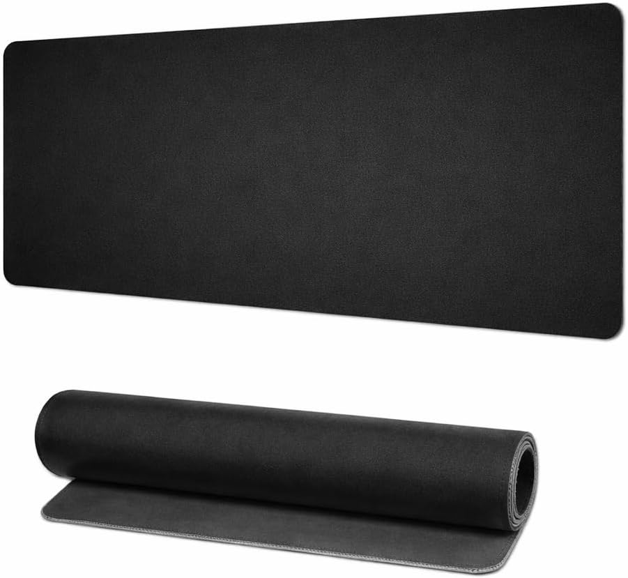 Large Desk Mat 47" x 23" – Premium PVC Leather Desk Pad, Non-Slip Office & Home Workspace Mat, Water-Resistant Writing Surface, Large Desk Protector for Laptop, Keyboard & Mouse (Black)