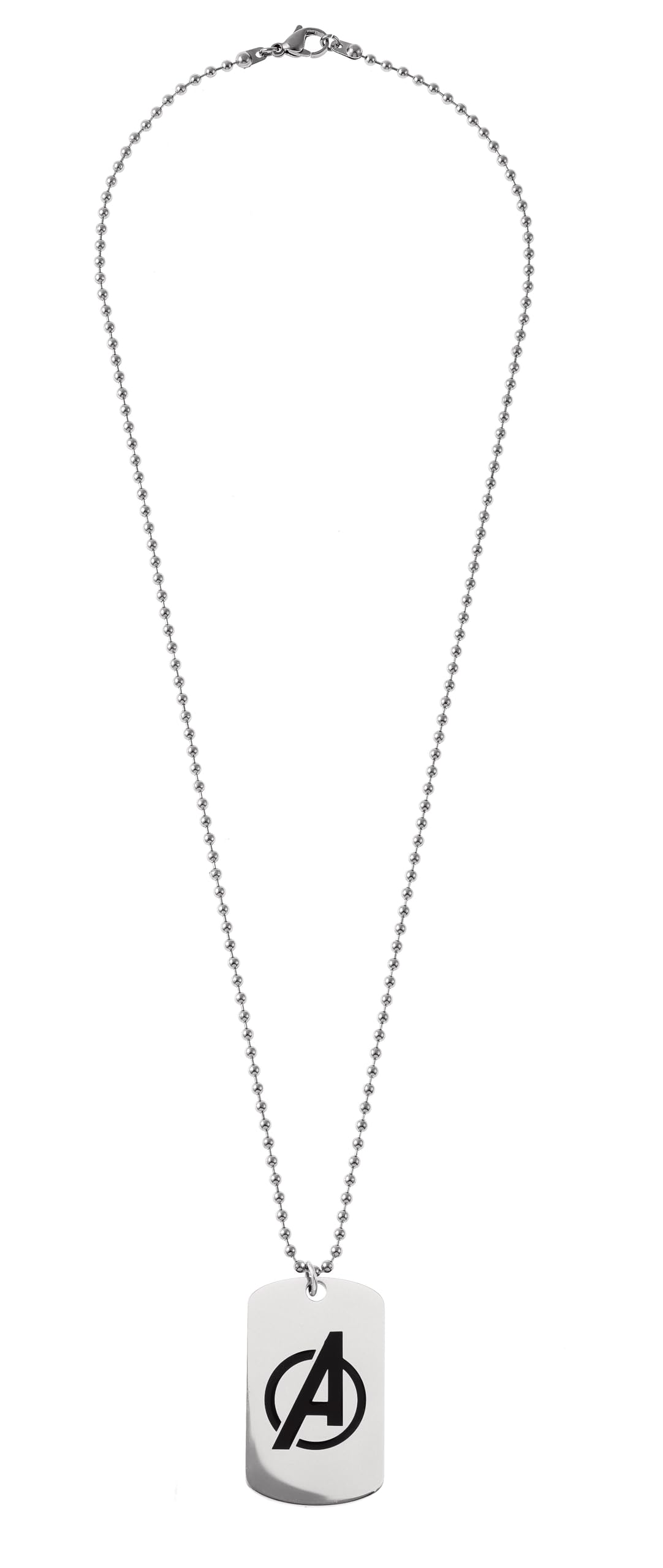 Marvel Collier en acier inoxydable avec pendentif Spider-Man/Thanos/Avengers/Black Panther pour enfants, longueur 56 cm