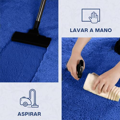 Tapis moelleux 90 x 170 cm lavable pour éviter les glissades