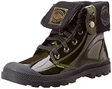  Palladium Baggy Leather Knit Stiefel Midnight Lime