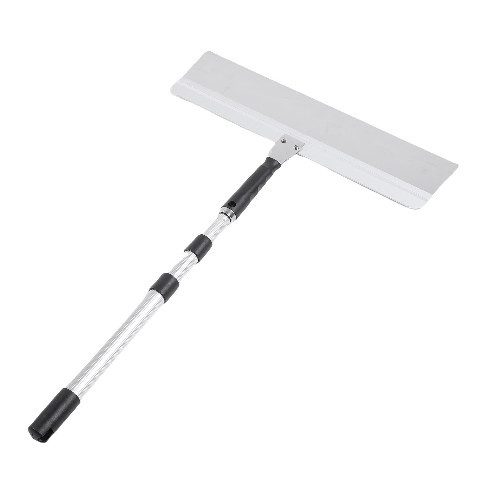 XUMIUZIY Escobilla de Goma Autonivelante para Pisos de 20 Pulgadas, Herramienta de Nivelación de Cemento de Acero Inoxidable para Hormigón con Varilla Telescópica
