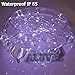 Aluvee Solar Rope String Light 33ft 100L 8 Modes Waterproof Outdoor LED Copper Wire Lights for Garden Decor Lamp Wedding Party Tree Xmas Halloween Holiday Decoration Lighting (White)