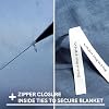 YnM Exclusive 20lb Weigthed Blanket with Blue Grey Cooling Rayon Duvet Cover Bundle, Ideal for on Queen/King Bed(60x80 Inches)