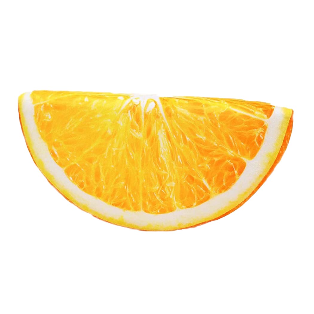 Trrymbbe Fruit Pillow Cute Plush Toys 15.35 inchSimulation Orange Slice Shaped Stuffed Cushion Toys Soft Hugging Nap Pillow for Home Room Sofa Office Car for Kids Adults lemon plush