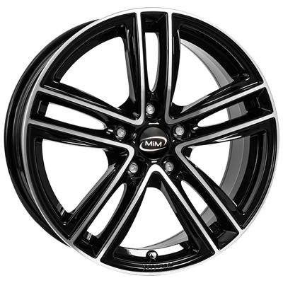 CERCHI IN LEGA MIM REAL ECE 6x15 5x100 ET38 BLACK POLISH