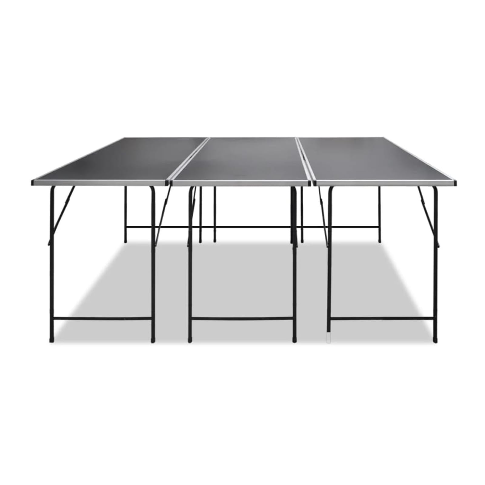 Gecheer Tapeziertische 3 STK Klappbar, leichte und platzsparende Multifunktionsmöbel, 100 x 60 cm MDF-Tischplatte mit Eisenbeinen, schwarz, zusammenklappbar für Marktstände, Partys und Heimwerken