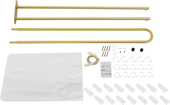Privacy Partition Curtains with Curtain Frame Stand & Hook for Room Divider Partitions Bed or Bathroom Partition for Hospital Curtains Fitting Room Beauty Salon SPA Bedroom(White)